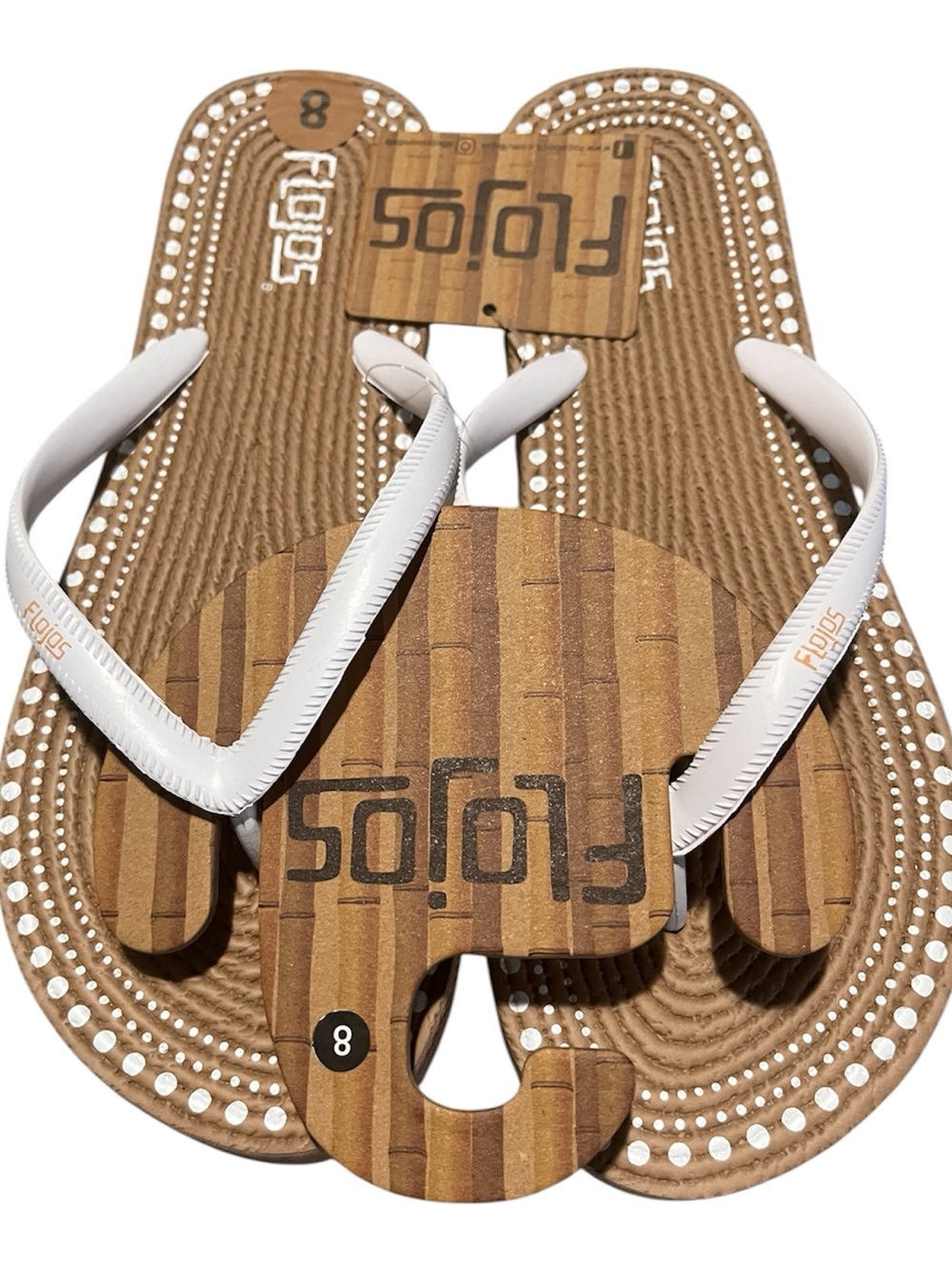 Flojos Brown Sandal with White Straps